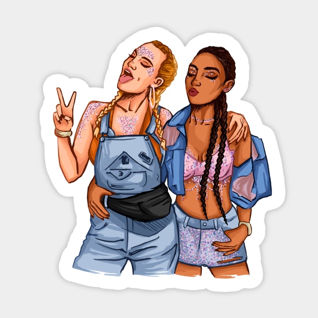 Glitter Girls Sticker by CharlottePenn